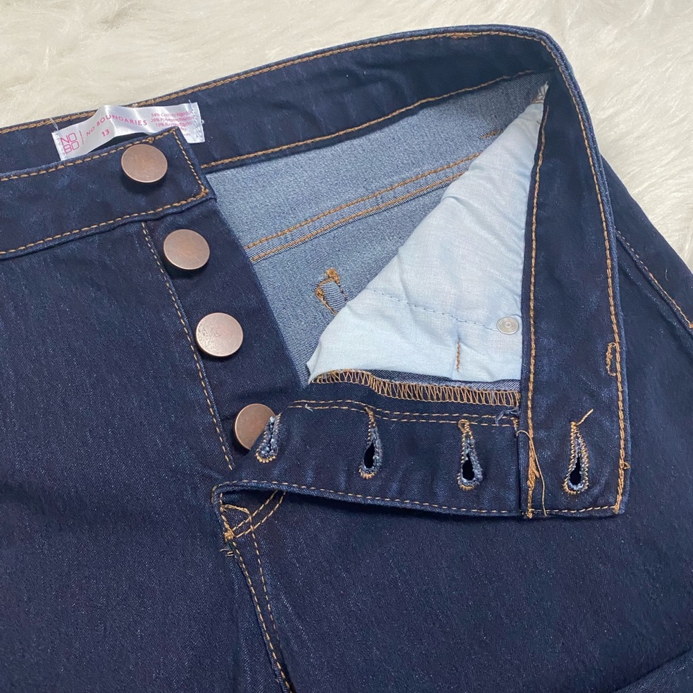 Offer   NWOT NOBO high rise button up dark wash skinny jeans size 13 spring - Picture 5 of 10